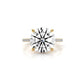 U Pave Hidden Halo Round Diamond Engagement Ring 14k White Gold 2.51 Ctw.