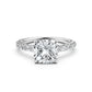French U Pave Set Lab Grown Diamond Engagement Ring IGI Certified 1.50 Ctw.
