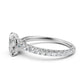 French U Pave Set Lab Grown Diamond Engagement Ring IGI Certified 1.50 Ctw.