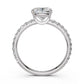 French U Pave Set Lab Grown Diamond Engagement Ring IGI Certified 1.50 Ctw.