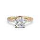 French U Pave Set Lab Grown Diamond Engagement Ring IGI Certified 1.50 Ctw.