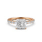 French U Pave Set Lab Grown Diamond Engagement Ring IGI Certified 1.50 Ctw.
