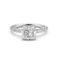 French U Pave Set Lab Grown Diamond Engagement Ring IGI Certified 1.50 Ctw.
