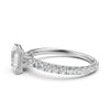 French U Pave Set Princess Lab Grown Diamond Engagement Ring