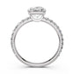 French U Pave Set Lab Grown Diamond Engagement Ring IGI Certified 1.50 Ctw.