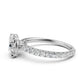 French U Pave Set Lab Grown Diamond Engagement Ring IGI Certified 1.50 Ctw.