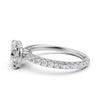 French U Pave Set Lab Grown Diamond Engagement Ring IGI Certified 1.50 Ctw.