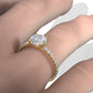 French U Pave Set Lab Grown Diamond Engagement Ring IGI Certified 1.50 Ctw.