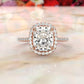 Double Halo Lab Grown Diamond Engagement Ring IGI Certified 2.53 Ctw.