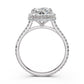 Double Halo Lab Grown Diamond Engagement Ring IGI Certified 2.53 Ctw.