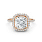 Double Halo Lab Grown Diamond Engagement Ring IGI Certified 2.53 Ctw.