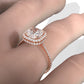 Double Halo Lab Grown Diamond Engagement Ring IGI Certified 2.53 Ctw.