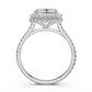 Double Halo Lab Grown Diamond Engagement Ring IGI Certified 2.53 Ctw.