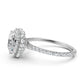 Double Halo Lab Grown Diamond Engagement Ring IGI Certified 2.53 Ctw.