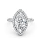 Double Halo Lab Grown Diamond Engagement Ring IGI Certified 2.53 Ctw.