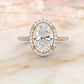 Double Halo Lab Grown Diamond Engagement Ring IGI Certified 2.53 Ctw.