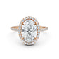 Double Halo Lab Grown Diamond Engagement Ring IGI Certified 2.53 Ctw.