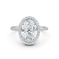 Double Halo Lab Grown Diamond Engagement Ring IGI Certified 2.53 Ctw.