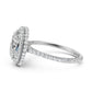 Double Halo Lab Grown Diamond Engagement Ring IGI Certified 2.53 Ctw.