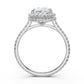 Double Halo Lab Grown Diamond Engagement Ring IGI Certified 2.53 Ctw.
