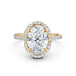Double Halo Lab Grown Diamond Engagement Ring IGI Certified 2.53 Ctw.