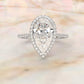Double Halo Lab Grown Diamond Engagement Ring IGI Certified 2.53 Ctw.