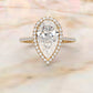 Double Halo Lab Grown Diamond Engagement Ring IGI Certified 2.53 Ctw.