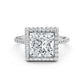 Double Halo Lab Grown Diamond Engagement Ring IGI Certified 2.53 Ctw.