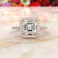 Double Halo Lab Grown Diamond Engagement Ring IGI Certified 2.53 Ctw.