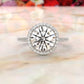 Double Halo Lab Grown Diamond Engagement Ring IGI Certified 2.53 Ctw.