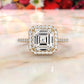 Double Halo Lab Grown Diamond Engagement Ring IGI Certified 2.53 Ctw.