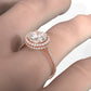 Double Halo Lab Grown Diamond Engagement Ring IGI Certified 2.53 Ctw.