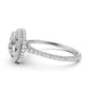 Double Halo Lab Grown Diamond Engagement Ring IGI Certified 2.53 Ctw.