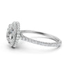Double Halo Lab Grown Diamond Engagement Ring IGI Certified 2.53 Ctw.