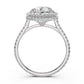 Double Halo Lab Grown Diamond Engagement Ring IGI Certified 2.53 Ctw.