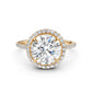 Double Halo Lab Grown Diamond Engagement Ring IGI Certified 2.53 Ctw.