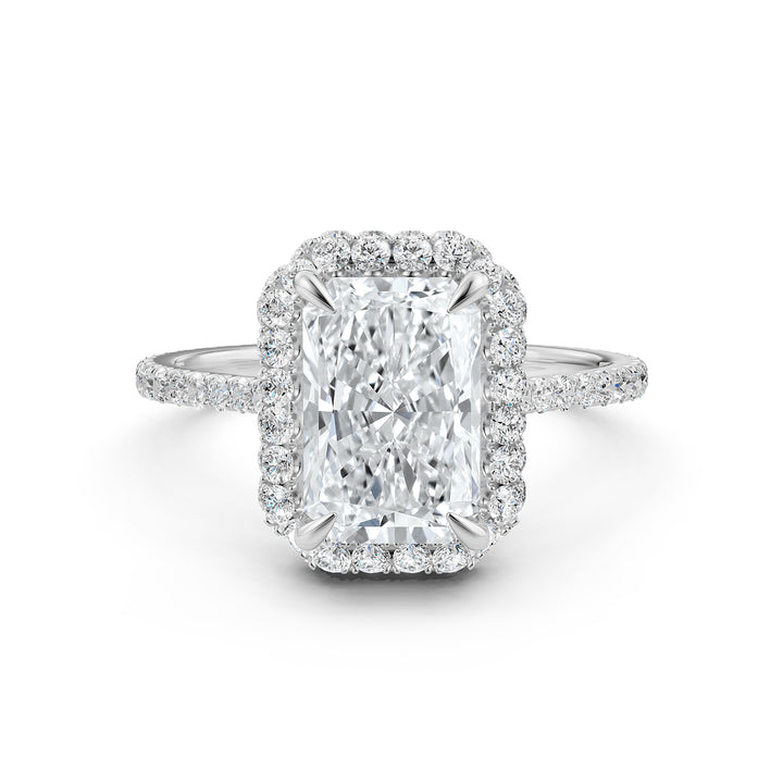 Double Halo Lab Grown Radiant Diamond Engagement Ring