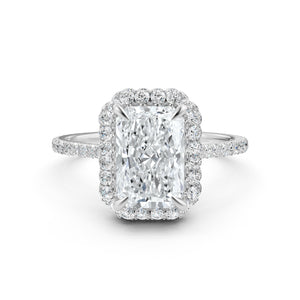 Double Halo Lab Grown Radiant Diamond Engagement Ring
