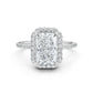 Double Halo Lab Grown Diamond Engagement Ring IGI Certified 2.53 Ctw.