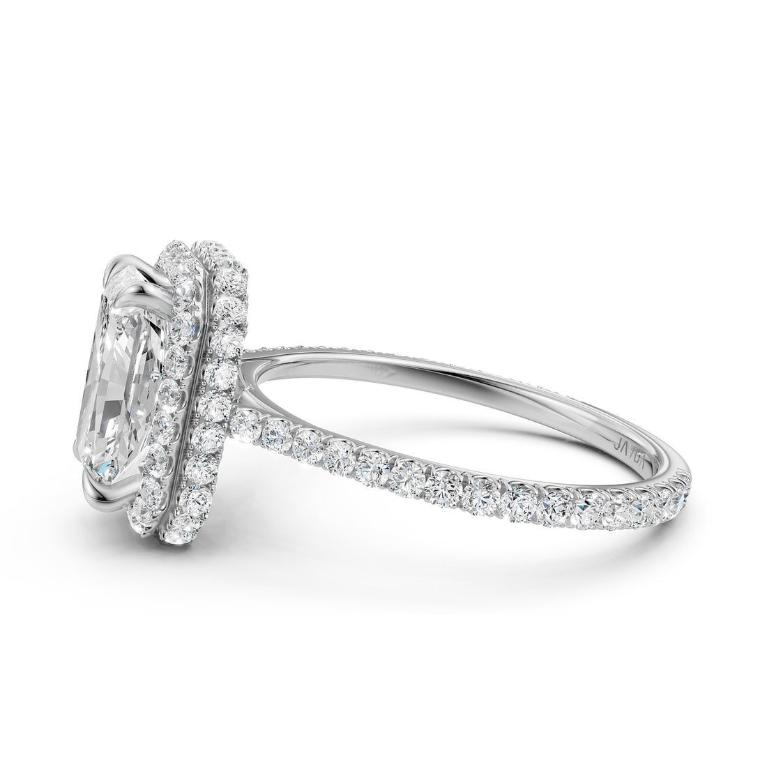 Double Halo Lab Grown Radiant Diamond Engagement Ring