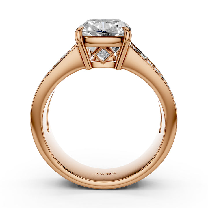 Cushion Lab Grown Diamond Engagement Prong Set Ring