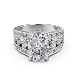 Cushion Lab Grown Diamond Engagement Prong Set Ring