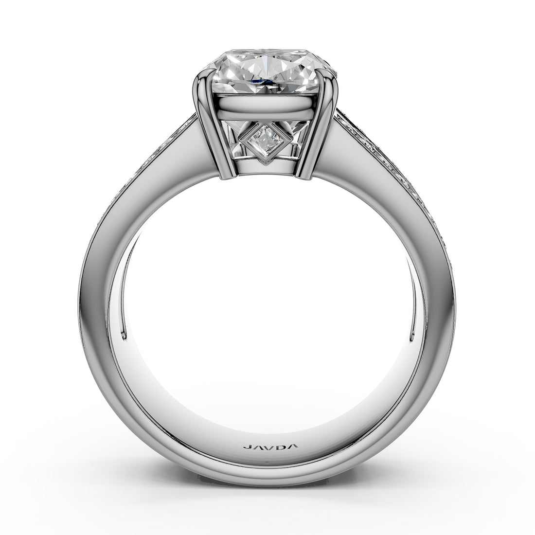 Emerald Cut Lab Grown Diamond Engagement Ring 4.25 Ct IGI Certified with Side Stones