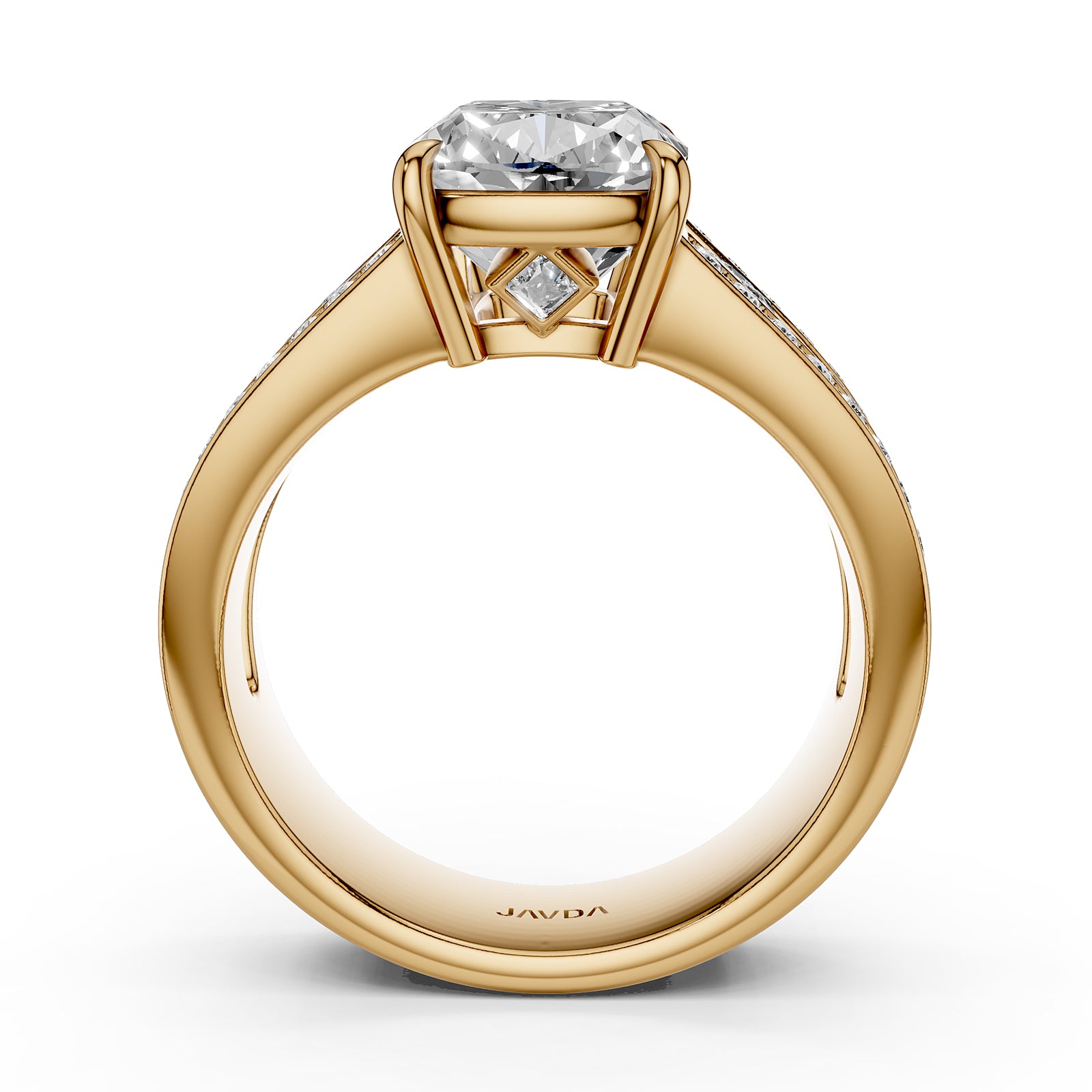 Cushion Lab Grown Diamond Engagement Prong Set Ring