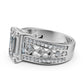 Emerald Cut Lab Grown Diamond Engagement Ring 4.25 Ct IGI Certified with Side Stones