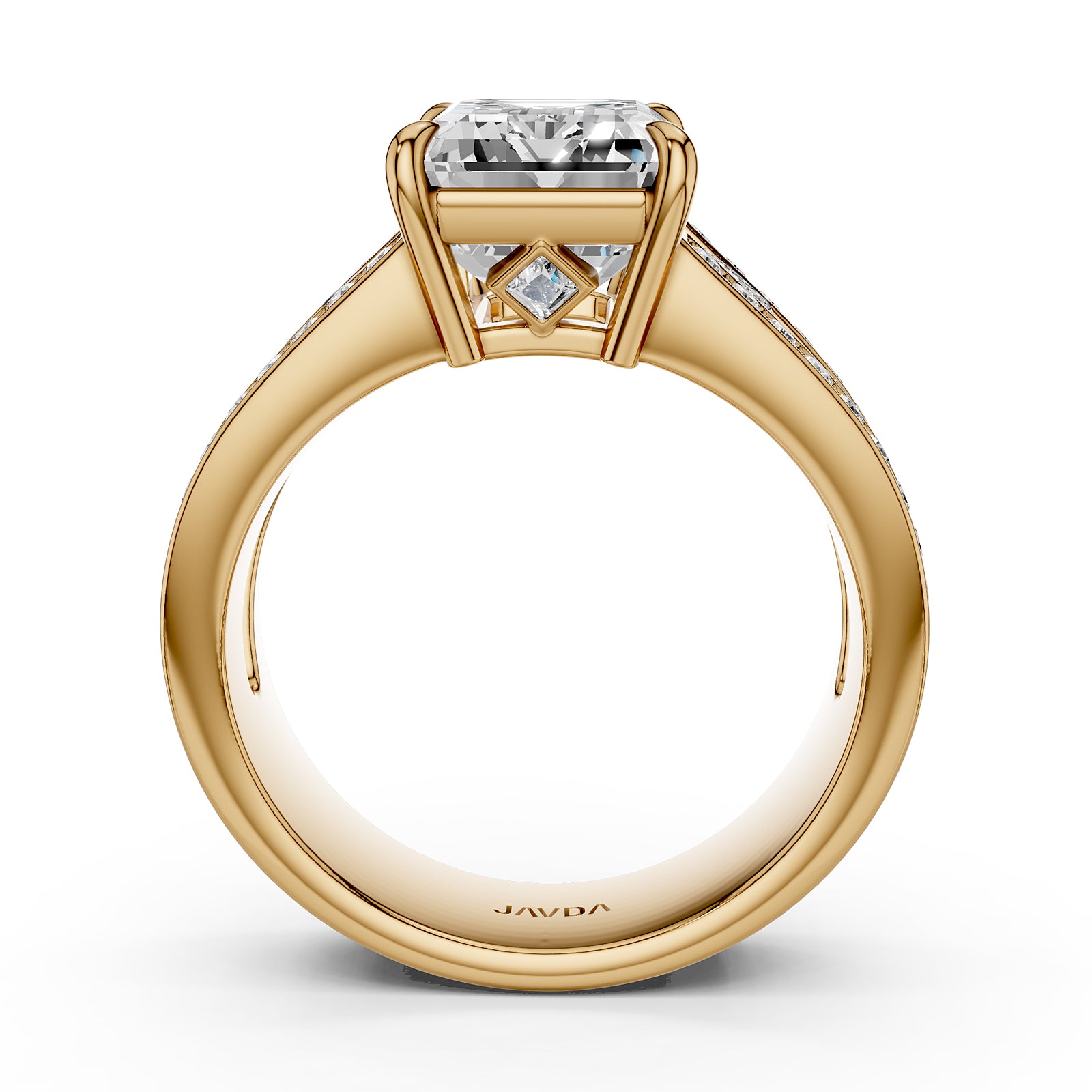 Emerald Cut Lab Grown Diamond Engagement Ring 4.25 Ct IGI Certified with Side Stones