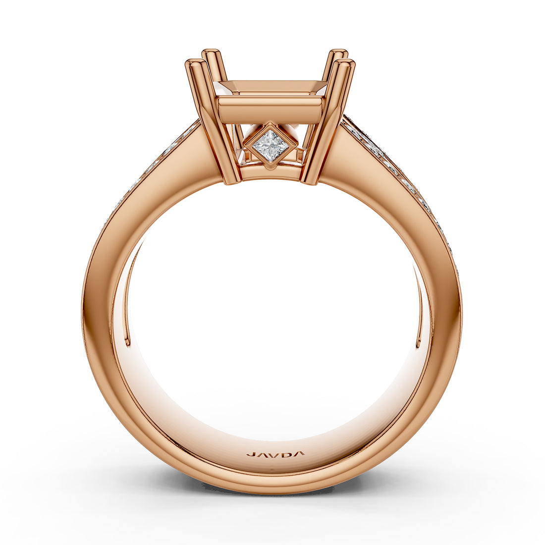 Princess Round Lab Grown Diamond Engagement Semi Mount Ring 1.25 Ct.