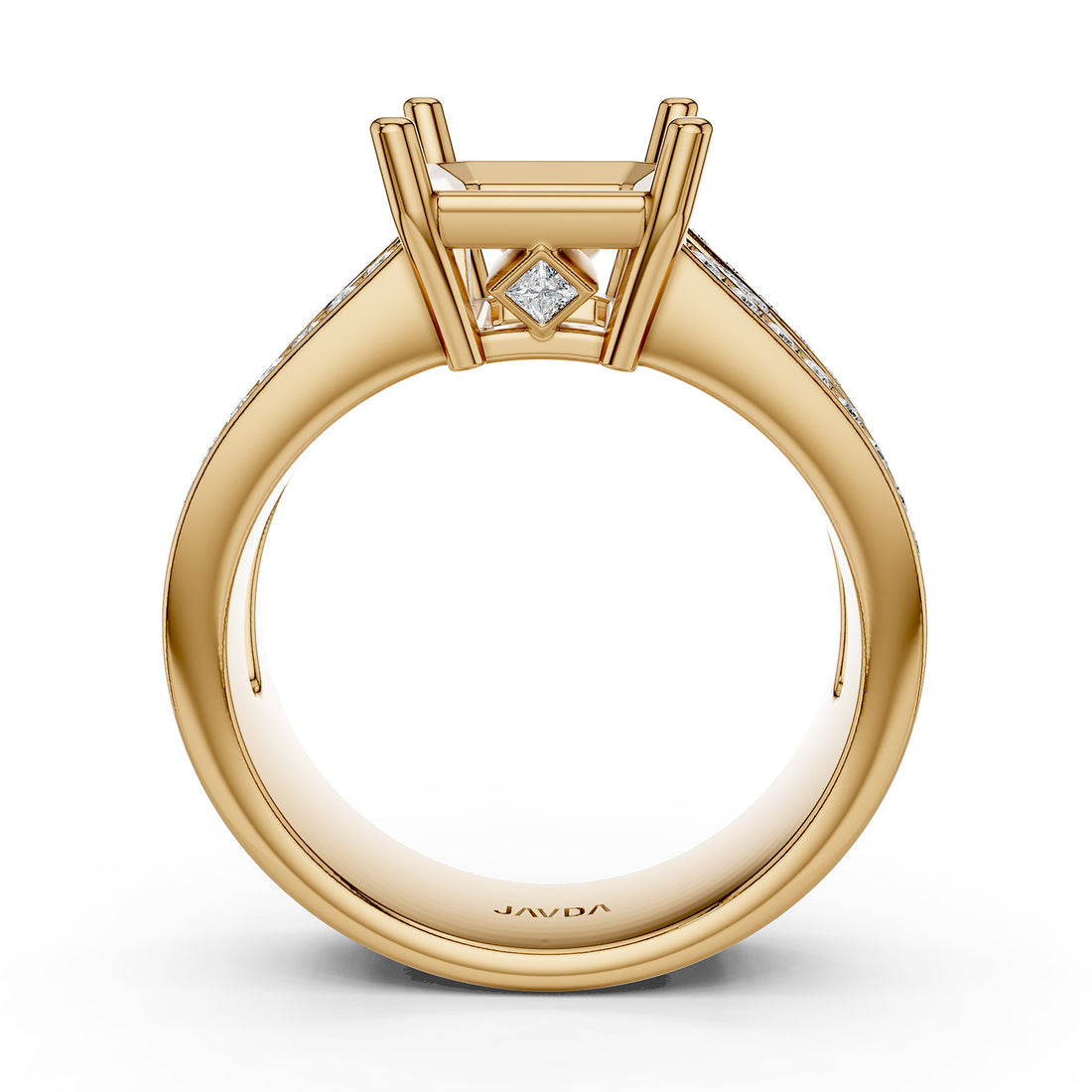 Princess Round Lab Grown Diamond Engagement Semi Mount Ring 1.25 Ct.