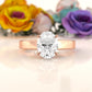 3.5mm Cathedral Style Flat Edge Solitaire Lab Grown Diamond IGI Certified Engagement Ring 4g Setting 1.00 Ctw.