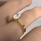 3.5mm Cathedral Style Flat Edge Solitaire Lab Grown Diamond IGI Certified Engagement Ring 4g Setting 1.00 Ctw.